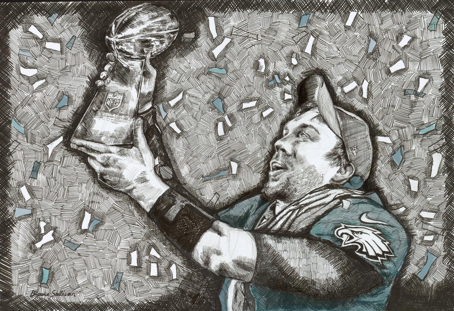 Philadelphia Eagles, Nick Foles with the Vince Lombardi Trophy