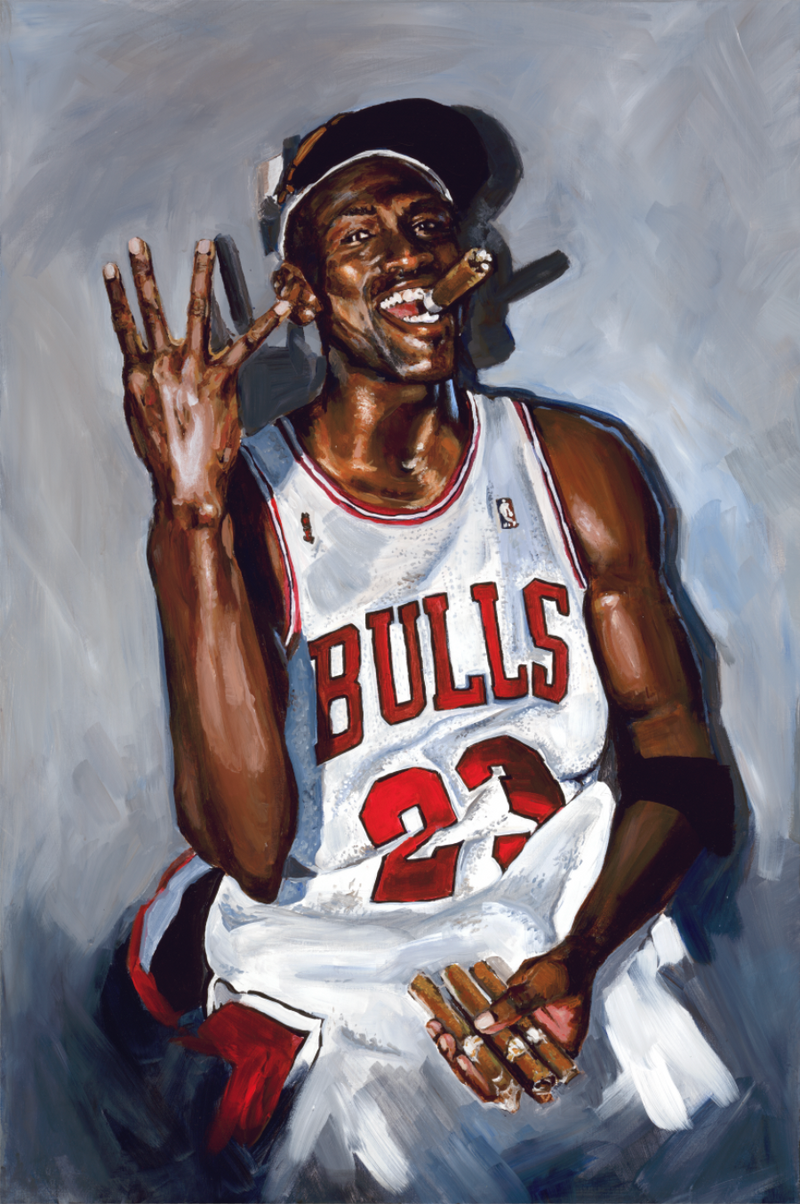 Michael Jordan after his 4th NBA Finals Championship Brooke
