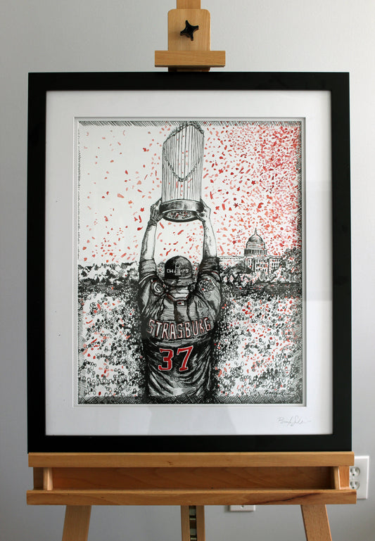 Washington Nationals, Stephen Strasburg with Commissioner's Trophy